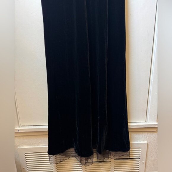 Vintage Y2K Bergdorf Goodman Rosa Nichols Silk Blend Velvet Maxi Slip Dress S - Picture 7 of 16